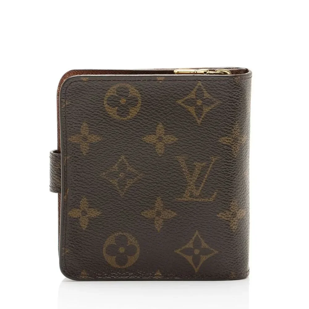 Louis Vuitton Vintage Monogram Canvas Zipped Compact Wallet